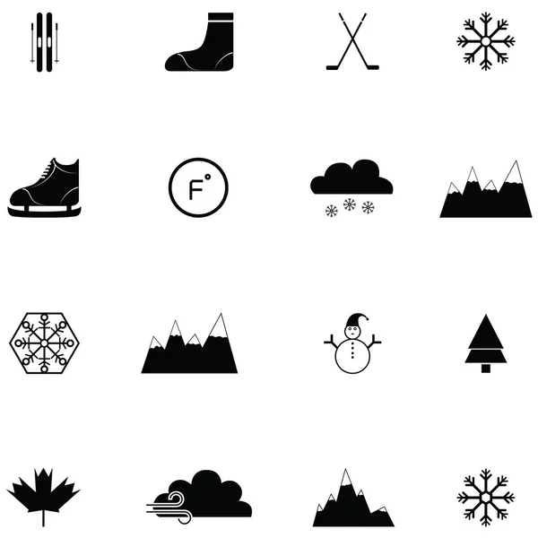 Jeu d'icônes de patin à glace — Image vectorielle