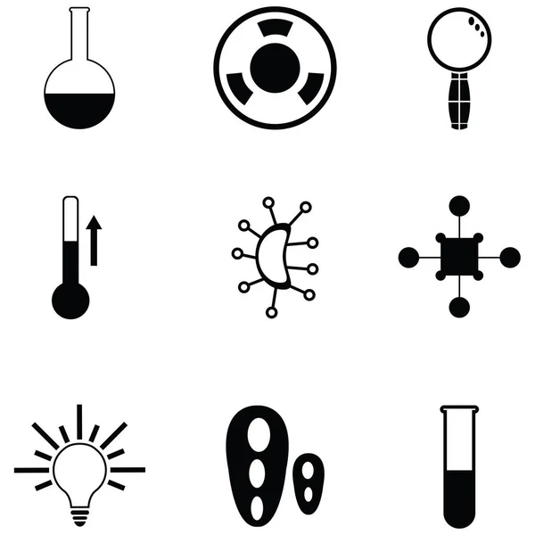 Set ikon laboratorium - Stok Vektor