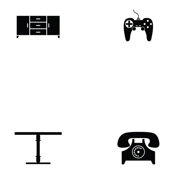 Icône du salon Set — Image vectorielle