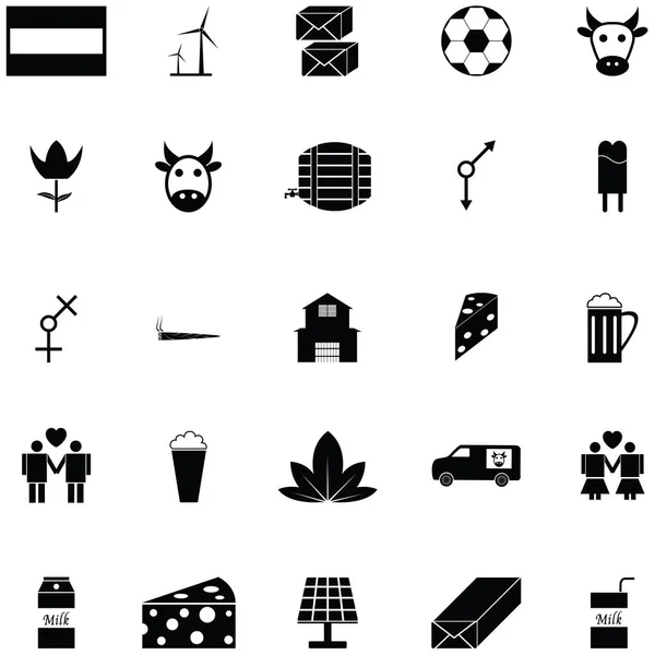 Conjunto de iconos de Países Bajos — Vector de stock