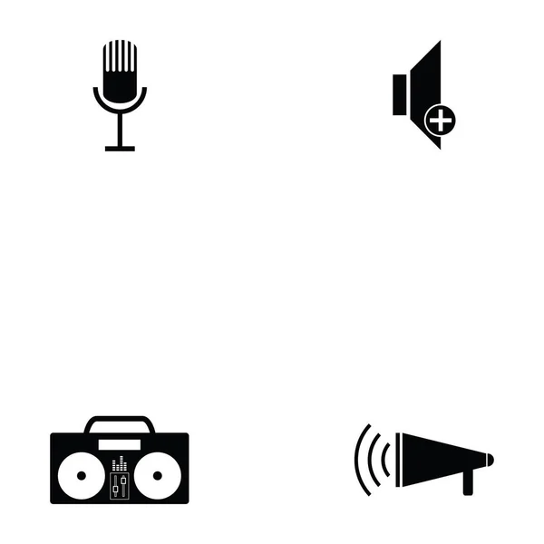 Speaker icon set — Stock Vector