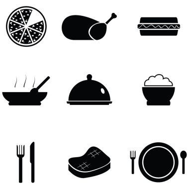 akşam yemeği Icon set