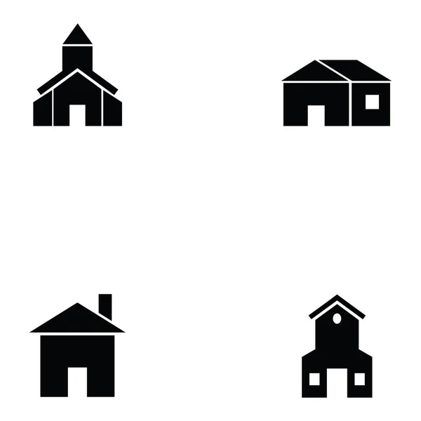 Farm building icon set — Stock Vector