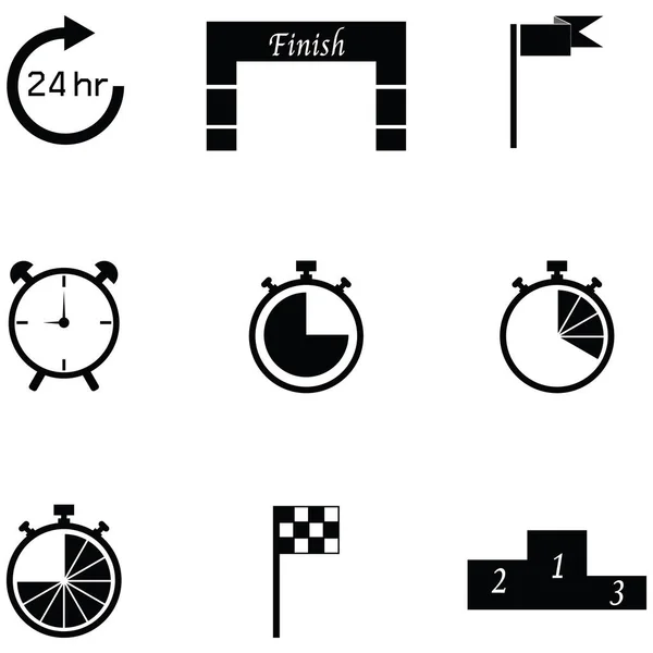 Set di icone finitura — Vettoriale Stock