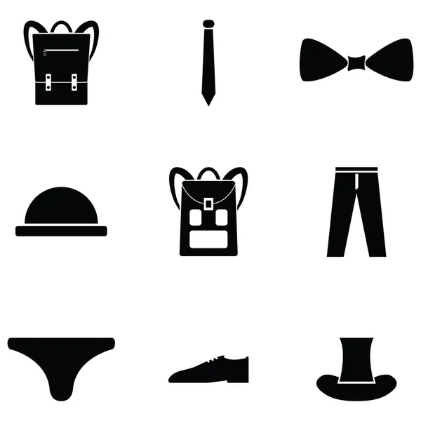 Adam giyim Icon set — Stok Vektör