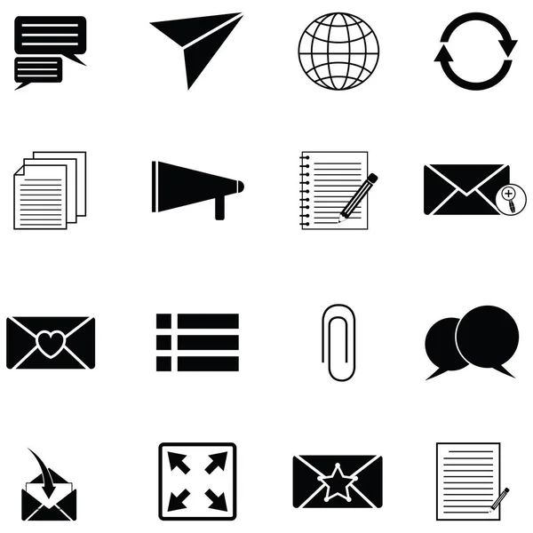 Set icona messaggio — Vettoriale Stock