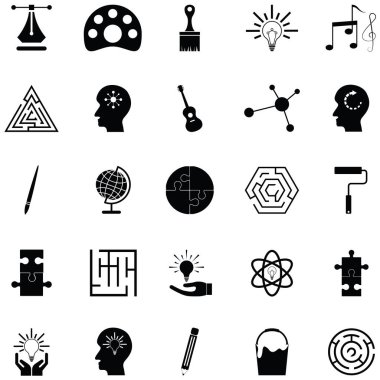 yaratıcılık simgesi seti