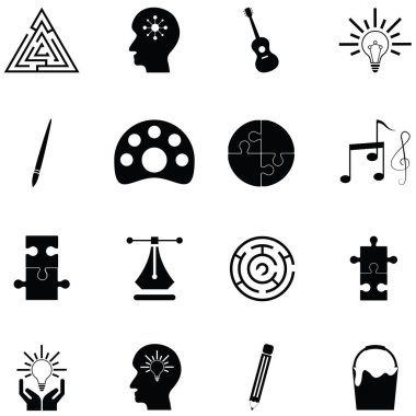 yaratıcılık simgesi seti