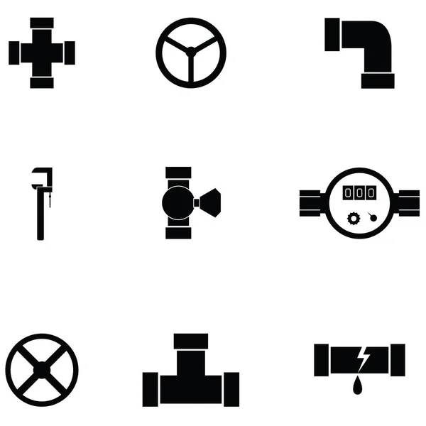 Set de iconos de tubería — Archivo Imágenes Vectoriales