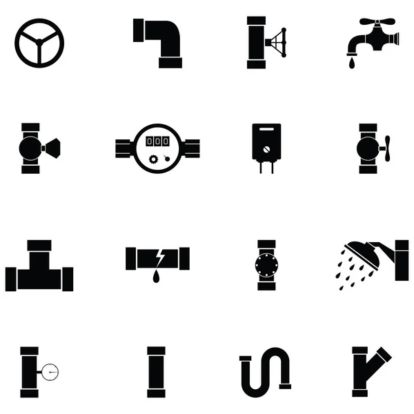 Pfeifensymbole gesetzt — Stockvektor