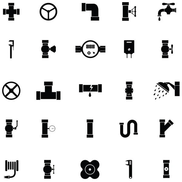 Boru Icon set — Stok Vektör