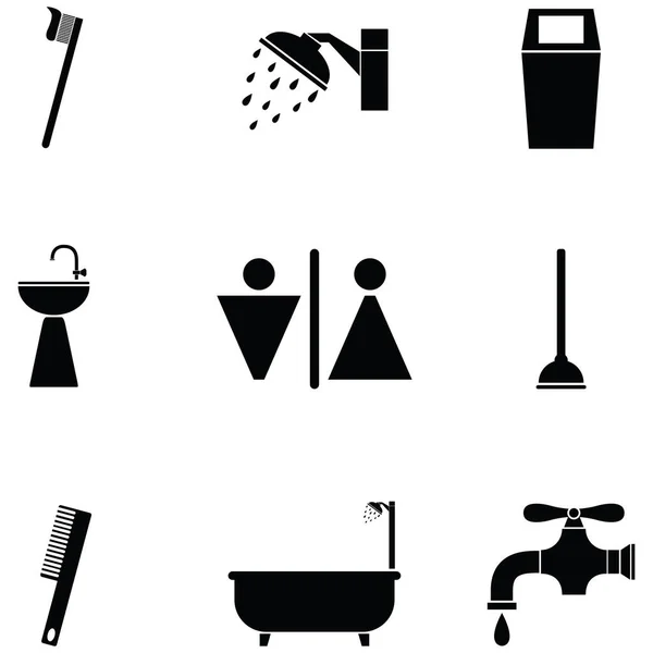 Bathroom things icon set flat style Royalty Free Vector