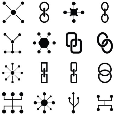 bağlantı simge seti