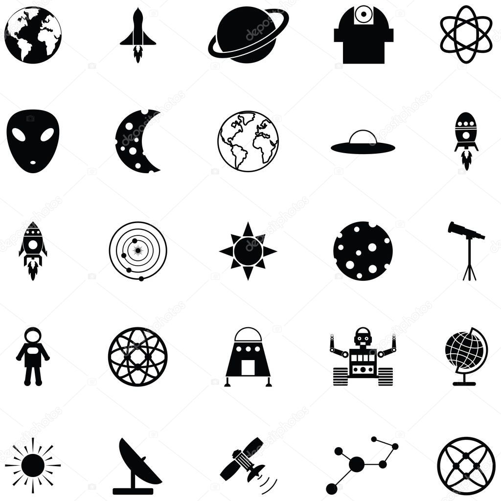 space icon set