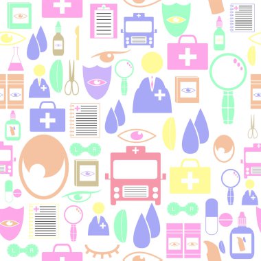 göz doktoru sorunsuz desen arka plan simgesi.