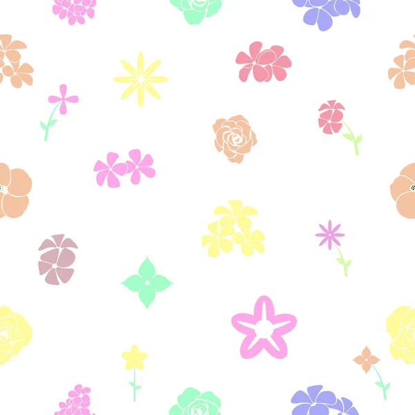 Fleur sans couture motif arrière-plan icône . — Image vectorielle