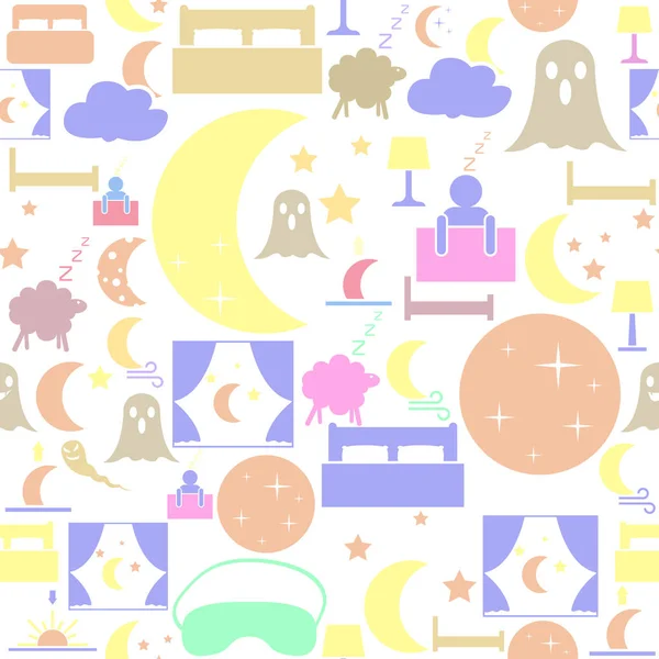 Night seamless pattern background icon. — Stock Vector