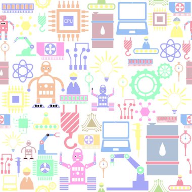 robot dikişsiz desen arka plan simgesi.