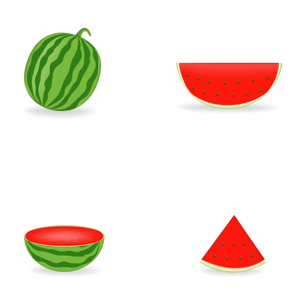 Watermelon Juice Vector Realistic Illustration — Stock Vector