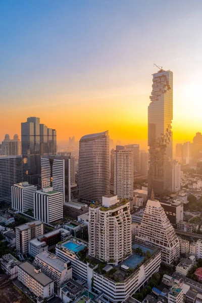 Aerial view of high rise modern building at business zone in Bangkok,Thailand — Stock Photo, Image