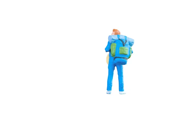 Nahaufnahme von Miniatur-Backpacker und Touristen — Stockfoto