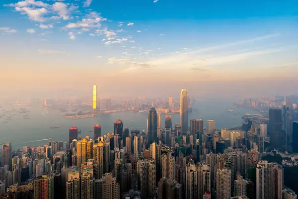 香港のダウンタウン、有名な都市の景観 — ストック写真