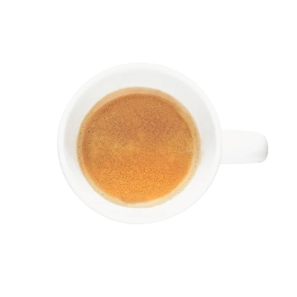 Une tasse de café isolé sur fond blanc avec chemin de coupe . — Photo