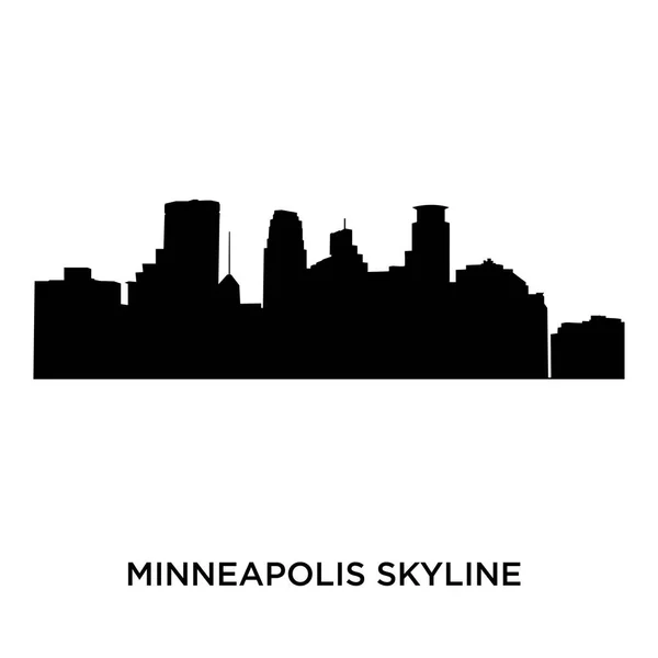 Minneapolis Panorama na bílém pozadí, vektorové ilustrace — Stockový vektor