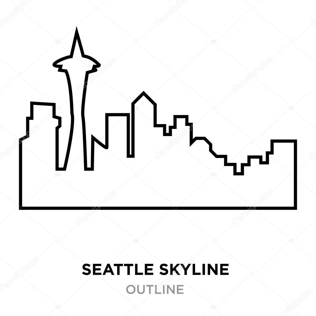 Seattle Skyline Contorno Sobre Fondo Blanco Ilustraci n Vectorial 2023 seattle-skyline-contorno-sobre-fondo-blanco-ilustraci-n-vectorial-2023