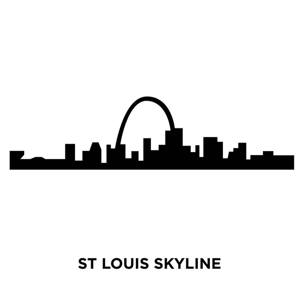 St louis skyline silhouette on white background, vector illustra — Stock Vector
