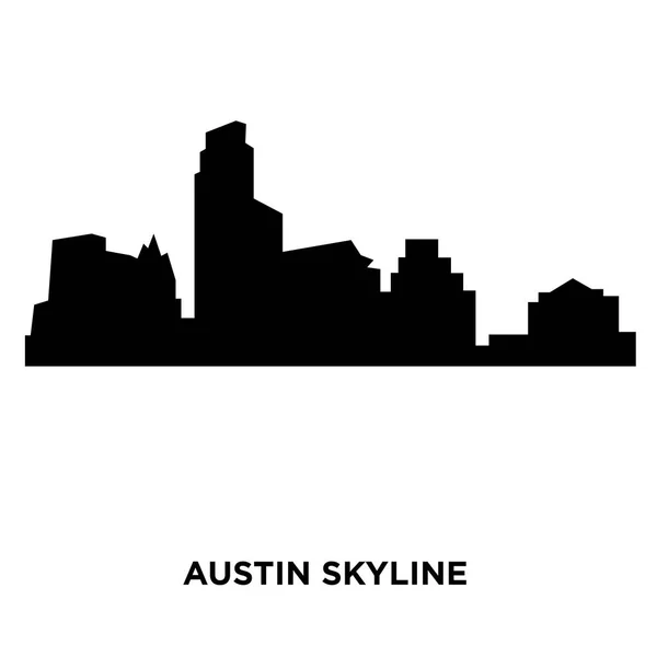 Austin silhouette skyline sur fond blanc, vecteur illustrati — Image vectorielle