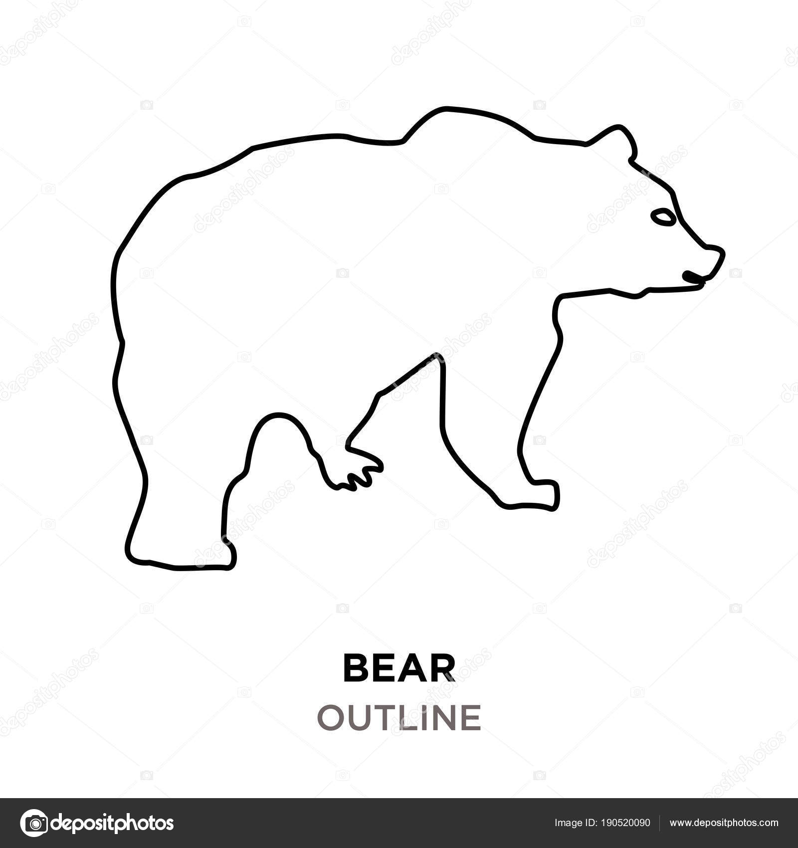 Clipart Teddy Bear Outline Bear Outline Clipart On White