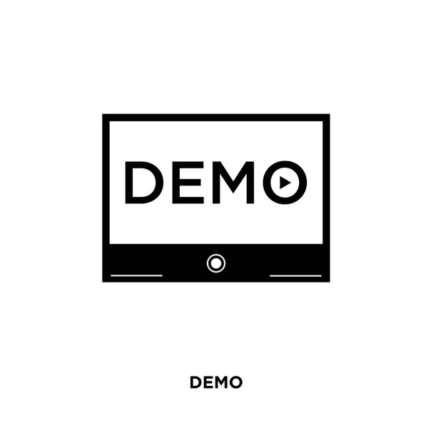 Demo icon isolated on white background for your web, mobile and — Stock Vector