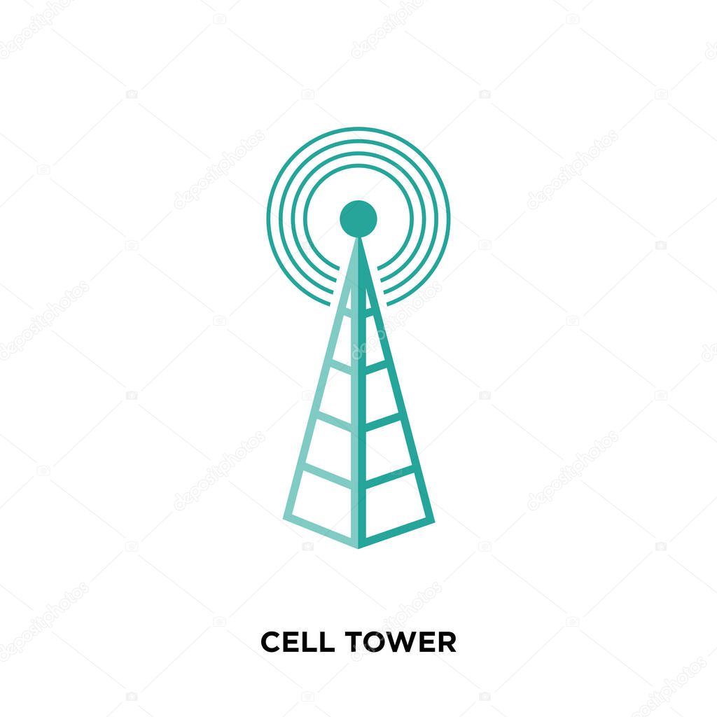 cell tower icon isolated on white background for your web, mobil