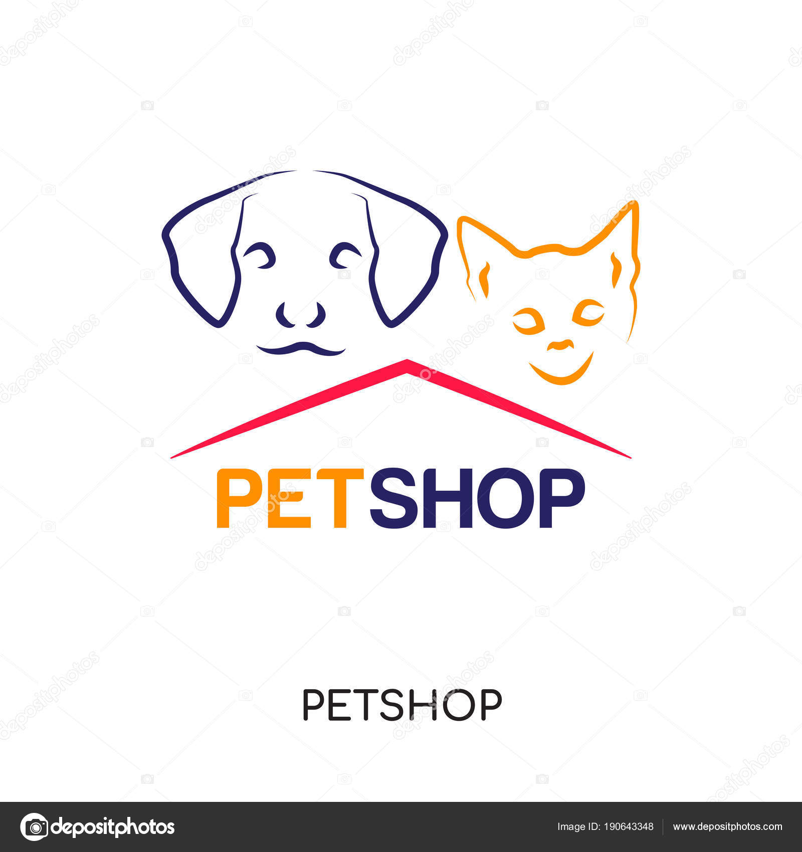 Petshop Logo Isolated On White Background For Your Web Mobile A