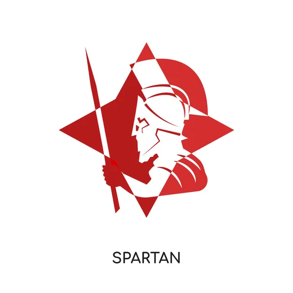 Espartano logo clipart aislado sobre fondo blanco para su web , — Vector de stock