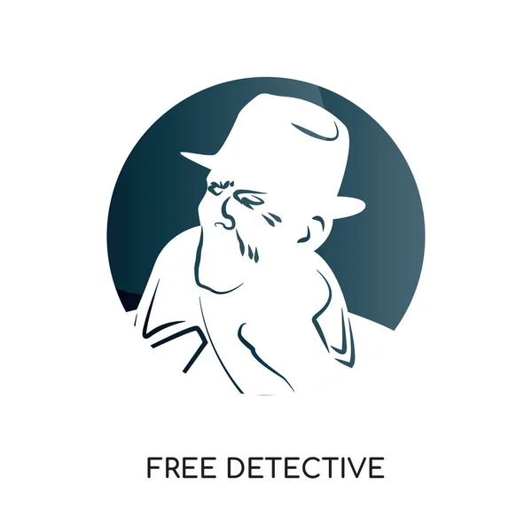 Darmowe detektyw logo na białym tle na białym tle dla sieci web, m — Wektor stockowy