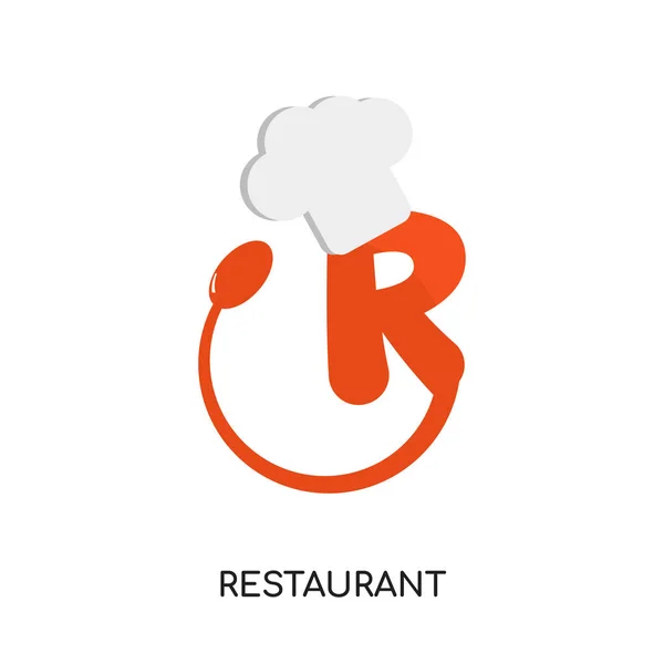 Resturant logo isolated on white background for your web, mobile — Stock Vector