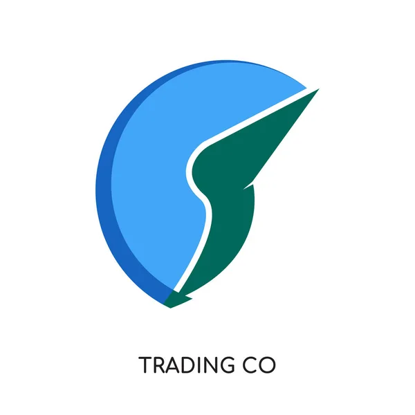 Trading Co-Logo isoliert auf weißem Hintergrund für Ihr Web, mobil — Stockvektor