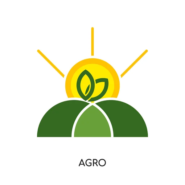 Agro logo aislado sobre fondo blanco para su web, móvil y — Vector de stock