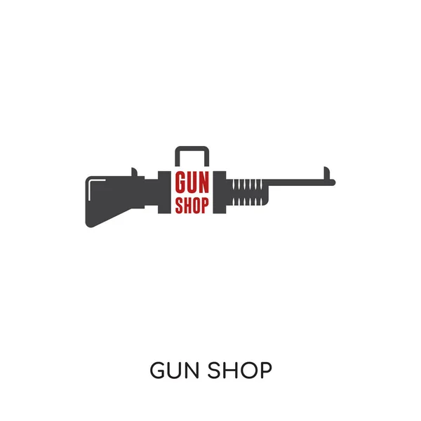 Logo de la tienda de armas aislado sobre fondo blanco para su web, móvil — Vector de stock