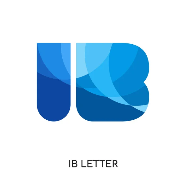 Ib letra logotipo isolado no fundo branco para a sua web, móvel —  Vetores de Stock