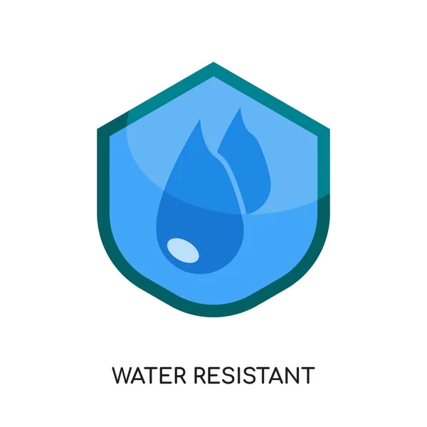 Logotipo resistente al agua aislado sobre fondo blanco para su web , — Vector de stock