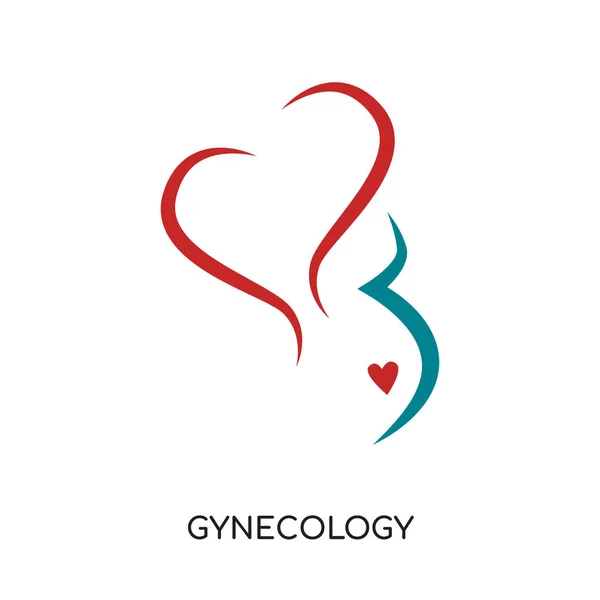 Logo gynécologie isolé sur fond blanc pour votre toile, mobil — Image vectorielle