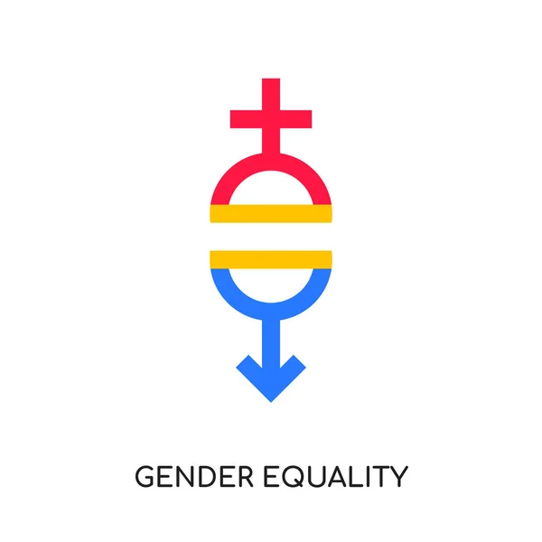 Logo de igualdad de género aislado sobre fondo blanco para su web , — Vector de stock