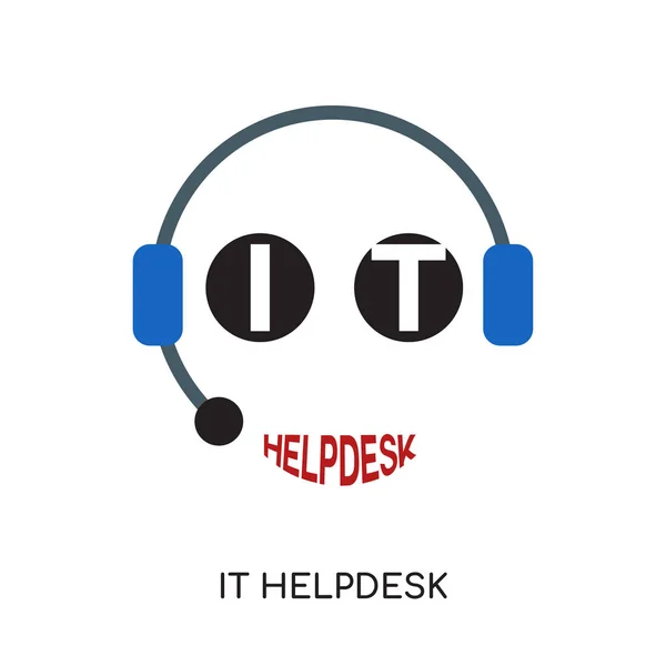 Ele helpdesk logotipo isolado no fundo branco para a sua web, mobi — Vetor de Stock