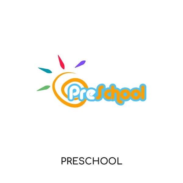 Preschool logo image isolated on white background for your web, — Stock Vector