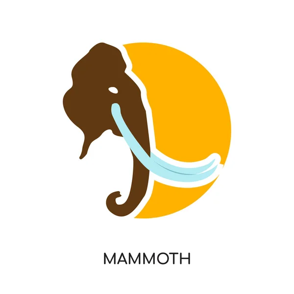 Mammut-Logo isoliert auf weißem Hintergrund für Ihr Web, mobile ein — Stockvektor