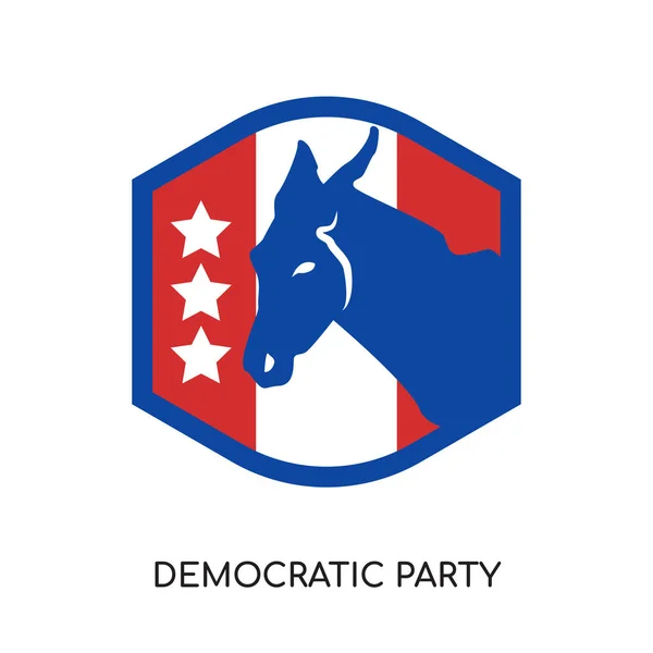 Democratic party logo isolated on white background for your web, — Stock Vector