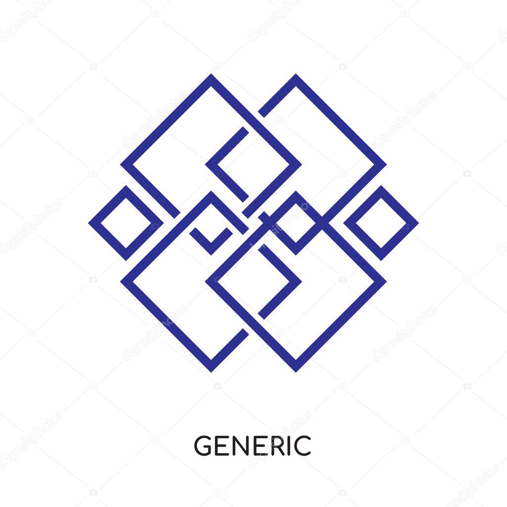 Generic logo png isolated on white background for your web, mobile and app design
